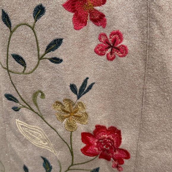 NEW Johnny Was Cozy Embroidered Shimmer Cardigan / Duster S - Picture 5 of 9